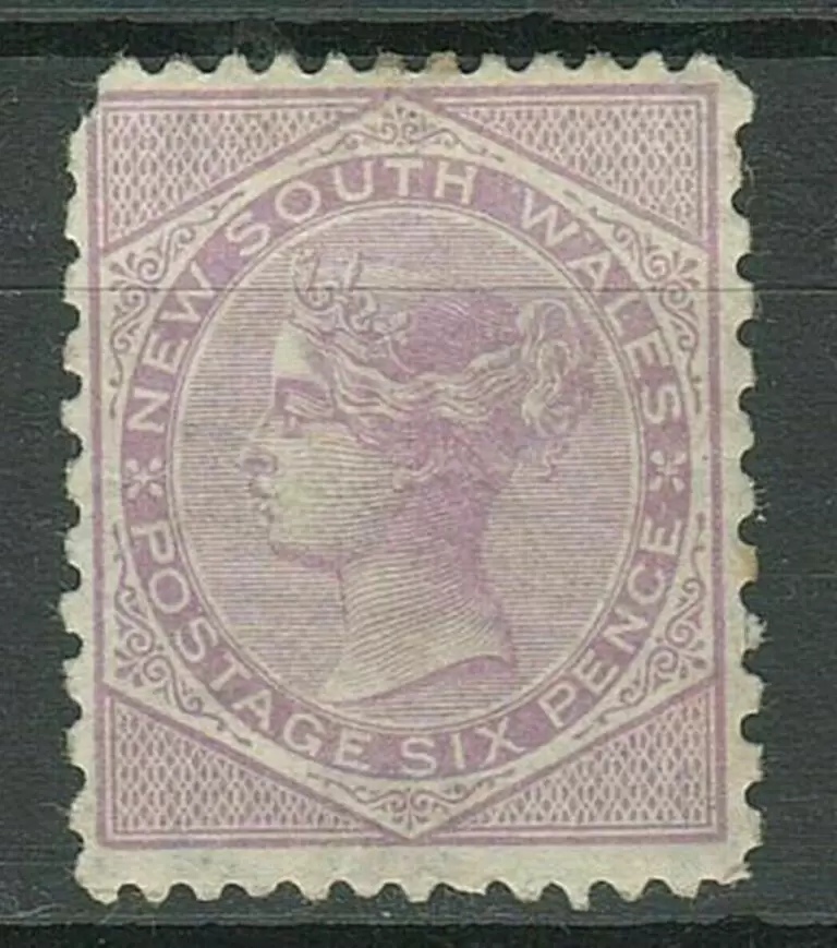 New South Wales 1871 6 p.pale lilac MH stamp