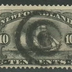 Newfoundland year 1887 10 cent stamp Used