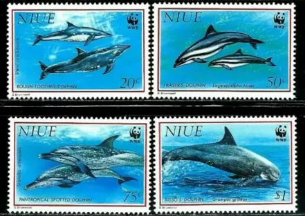 Niue year 1993 stamps - Fauna / Marine life - Dolphins