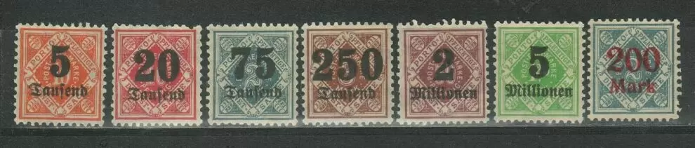 Old Germany – Württemberg 1923 Dienstmarken – MNG lot