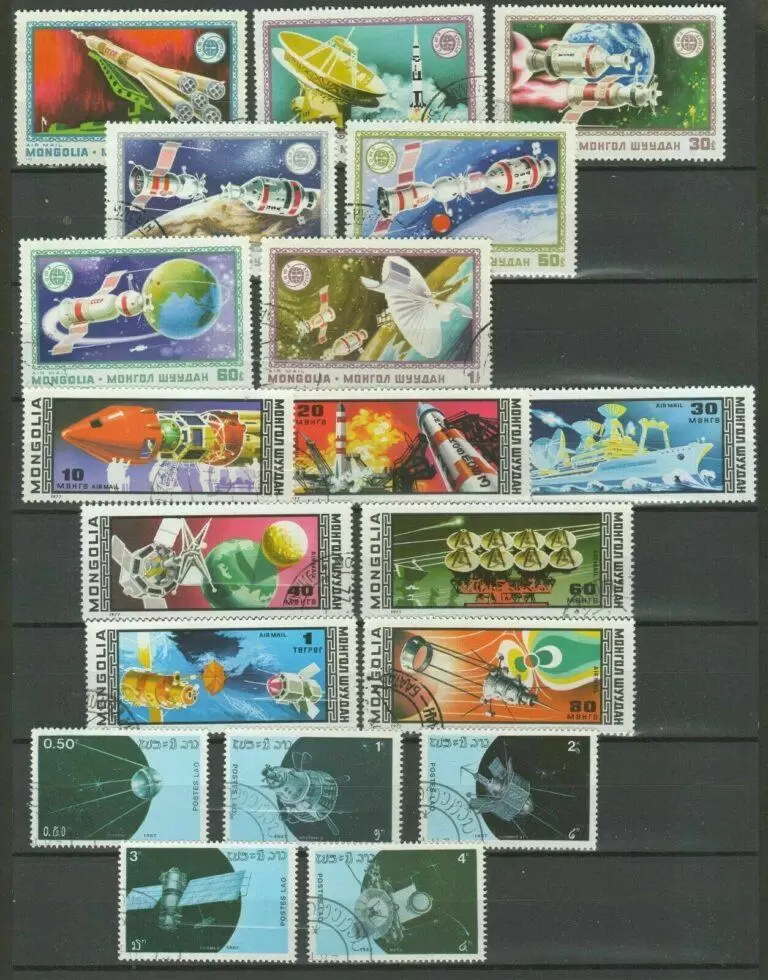 postage stamps Universe Spaceplane Apollo