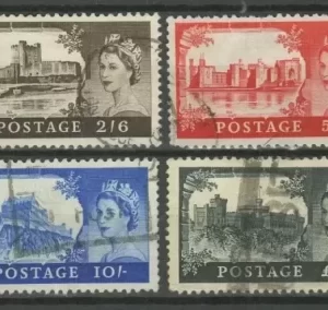 Queen Elizabeth II 1955 Castles Mi278I-291I, SG536-539 Used