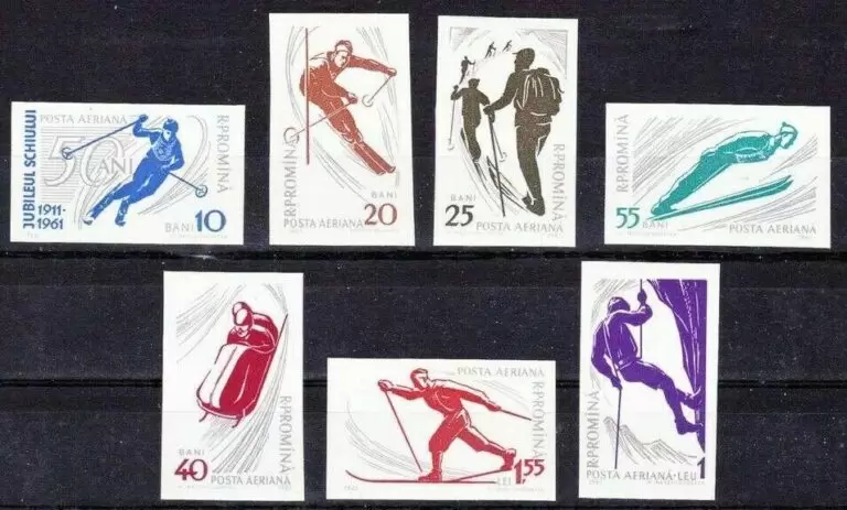 Romania year 1961 stamps Winter Olympic Games full set MNH**