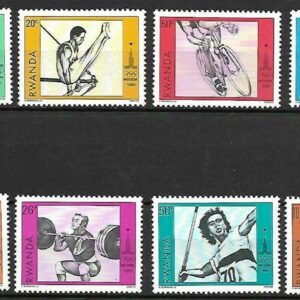 Rwanda 1980 year stamps Olympic games Moscow