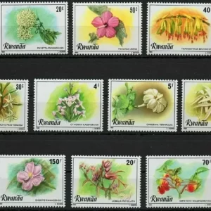 Rwanda year 1981 Flowers - full Set Mint never hinged New