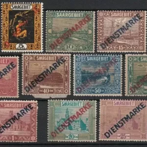 Saargebiet – 1922/24 Dienstmarke lot MH/MNG