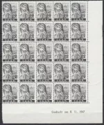 Saarland 1947 postage stamps block