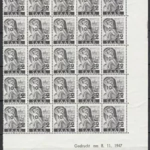 Saarland 1947 postage stamps block