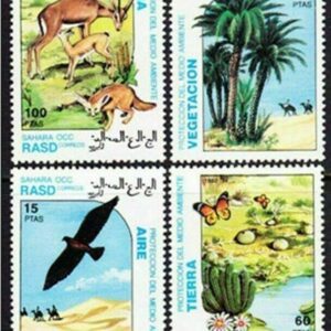 Sahara year 1992 fauna stamps