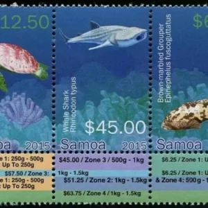 Samoa 2015 stamps Marine life