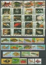 Sea and river Fishes lot stamps