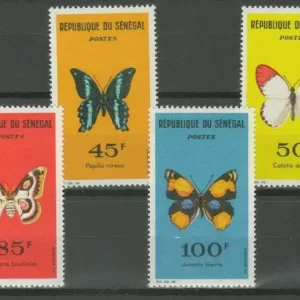 Senegal 1963 Fauna-Butterflies Complete stamps set