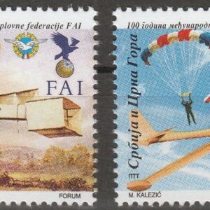 Yugoslavia / Serbia year 2005 - Air Sports /Airplanes ☀ MNH**full set