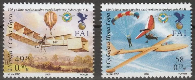 Yugoslavia / Serbia year 2005 - Air Sports /Airplanes