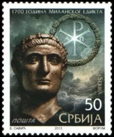 Serbia year 2013 stamp - Anniversary of the Edict of Milan