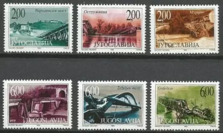 Serbia year 1999 stamps - NATO bombing bridges