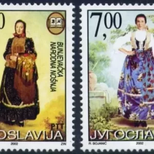 Serbia year 2002 stamps Folk Costumes – full set MNH