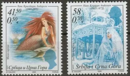 Serbia year 2005 Hans Christian Andersen stamps