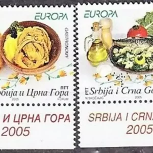 Serbia year 2005 stamps Europa CEPT Gastronomy