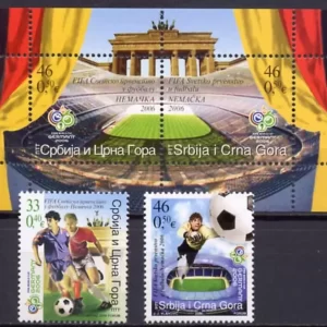 Serbia year 2006 stamps Soccer - Football World Cup in Germany full set ☀ MNH**