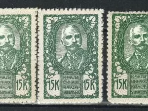 SHS - Slovenia Chainbreakers year 1920 stamps ☀ 15k - in shades