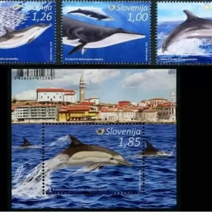 Slovenia 2016 ☀ Fauna - Marine Life, Dolphins - set + MSS ☀ MNH**