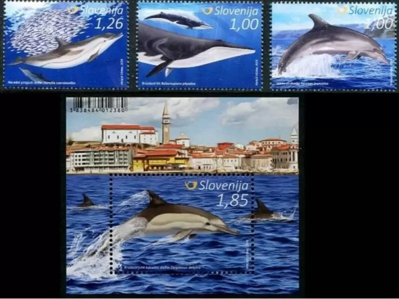 Slovenia 2016 ☀ Fauna - Marine Life, Dolphins - set + MSS ☀ MNH**