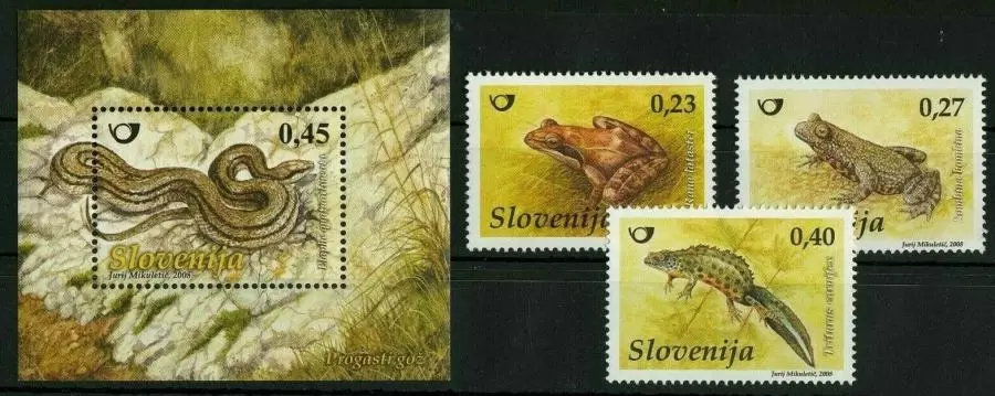 Slovenia year 2008 Fauna / Reptiles postage stamps