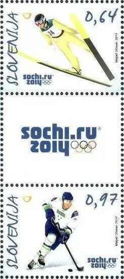 Slovenia year 2010 stamps Olympic Games in Sochi set ☀ MNH**