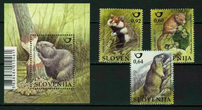 Slovenia year 2015 Fauna / Rodents postage stamps