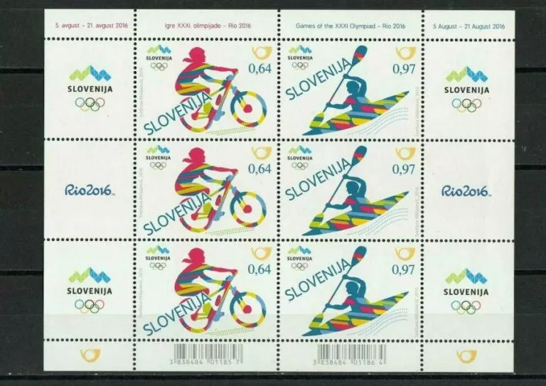 Slovenia year 2016 stamps Olympic games - Brazil MNH - New