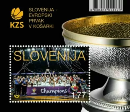 Slovenia year 2017 – European basketball champions stamps