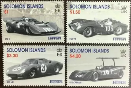 Solomon Islands 1997 stamps Sport cars – Ferrari