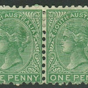 South Australia year 1868 stamps - 1d blue green ☀ Unused
