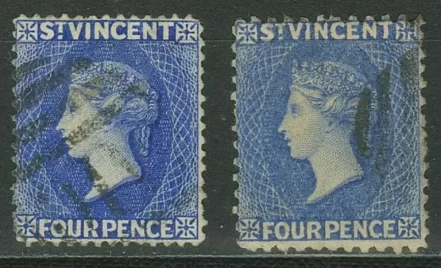 St. Vincent QV year 1882/83 stamps 4p Used