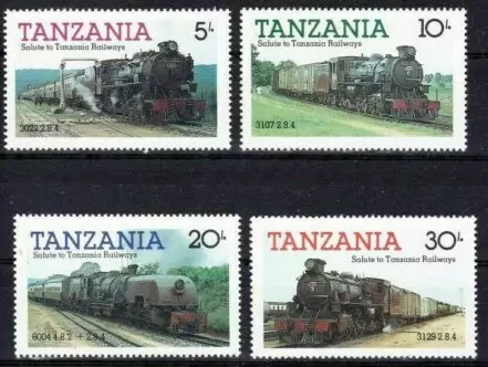 Tanzania 1985 Locomotive Railway Steam Locomotives stamps set