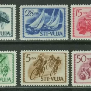 Trieste B – STT Vujna year 1951 stamps Sport complete set