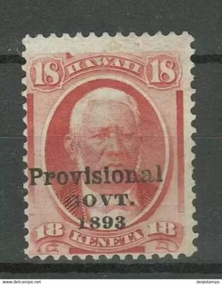 United States Hawaii year 1893 Unused 18c postage stamp MNG