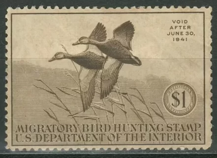 USA year 1939 Duck stamp $1 MH OG