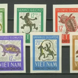 Vietnam 1966 Fauna – Reptiles & Amphibians, number set Mint never hinged