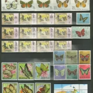 Worldwide fauna – Butterflies Mint never hinged postage stamps