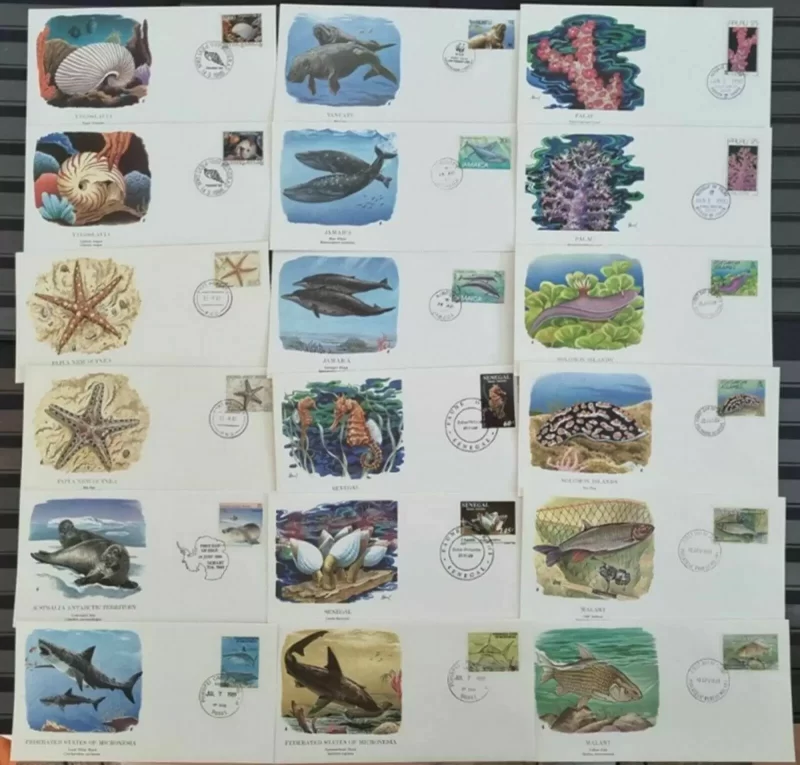 Worldwide ocean life 1960/1985 FDC collection