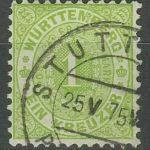 Württemberg stamp year 1874 Mi.43 ☀ Used