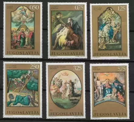 Yugoslavia year 1970 Art - Yugoslav Paintings - Baroque full set ☀ MNH**