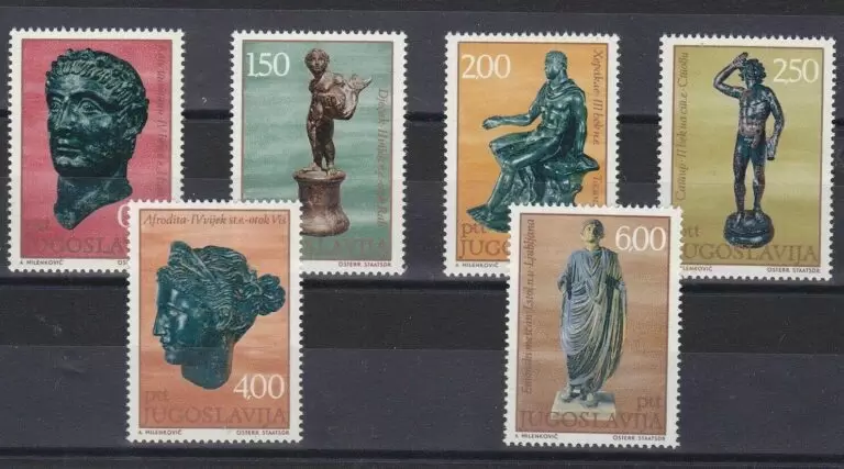 Yugoslavia year 1971 - Ancient bronze statues postage stamps