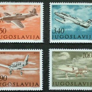 Yugoslavia 1978 Military Airplanes stamps set