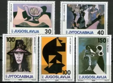 Yugoslavia year 1982 Art / Paintings - full set stamps