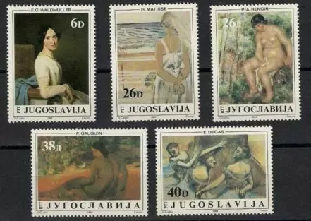 Yugoslavia year 1984 Art stamps - Paintings full set