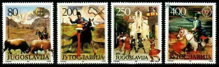 Yugoslavia 1987 postage stamps – Traditional competitions