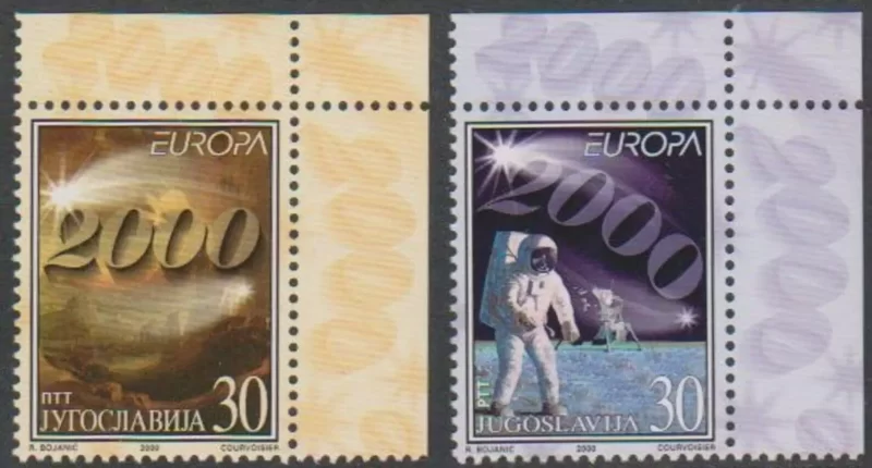 Yugoslavia year 2000 stamps - Europa CEPT - Space full set